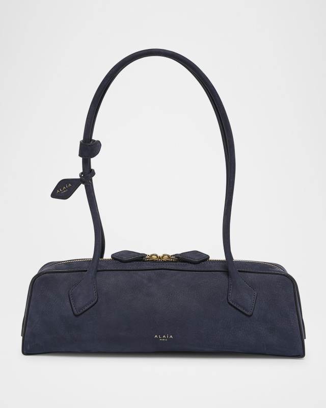 Le Teckel Medium Suede Shoulder Bag